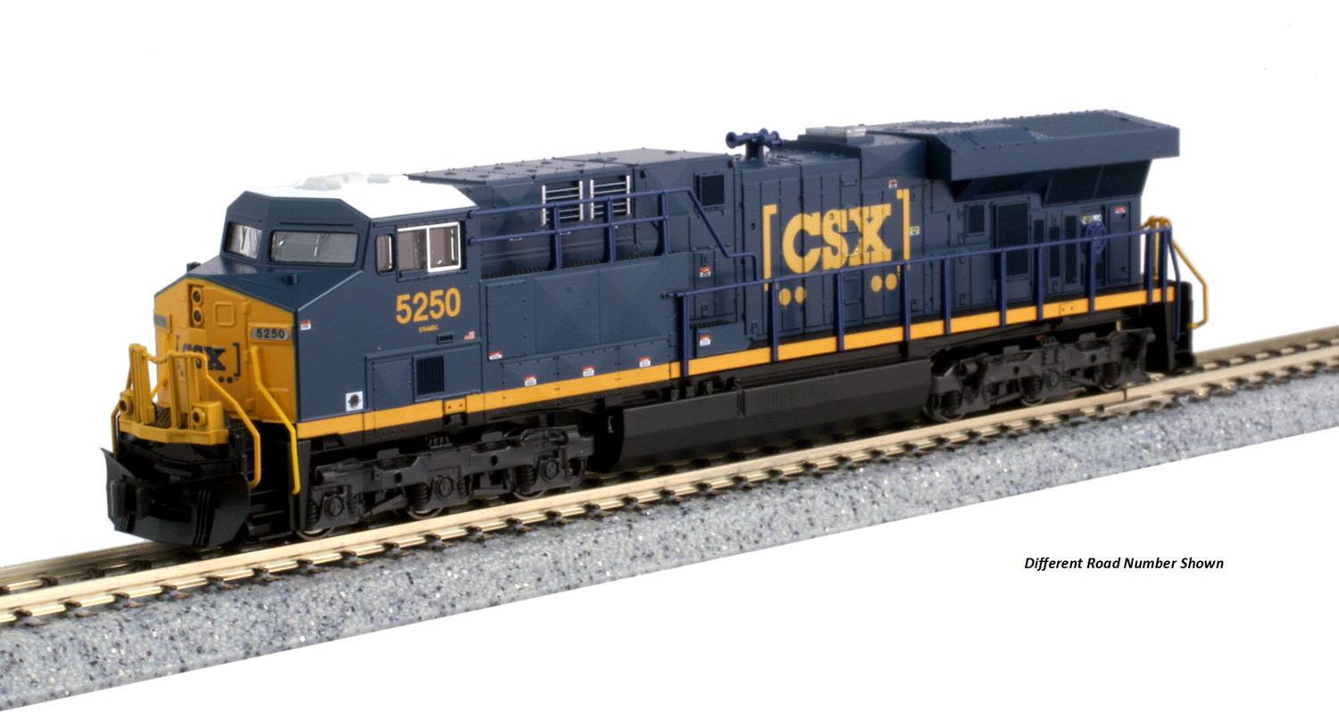 Kato (USA) GE ES44DC Gevo Loco CSX Boxcar 5293 (DCC-Fitted) K176-8948-DCC