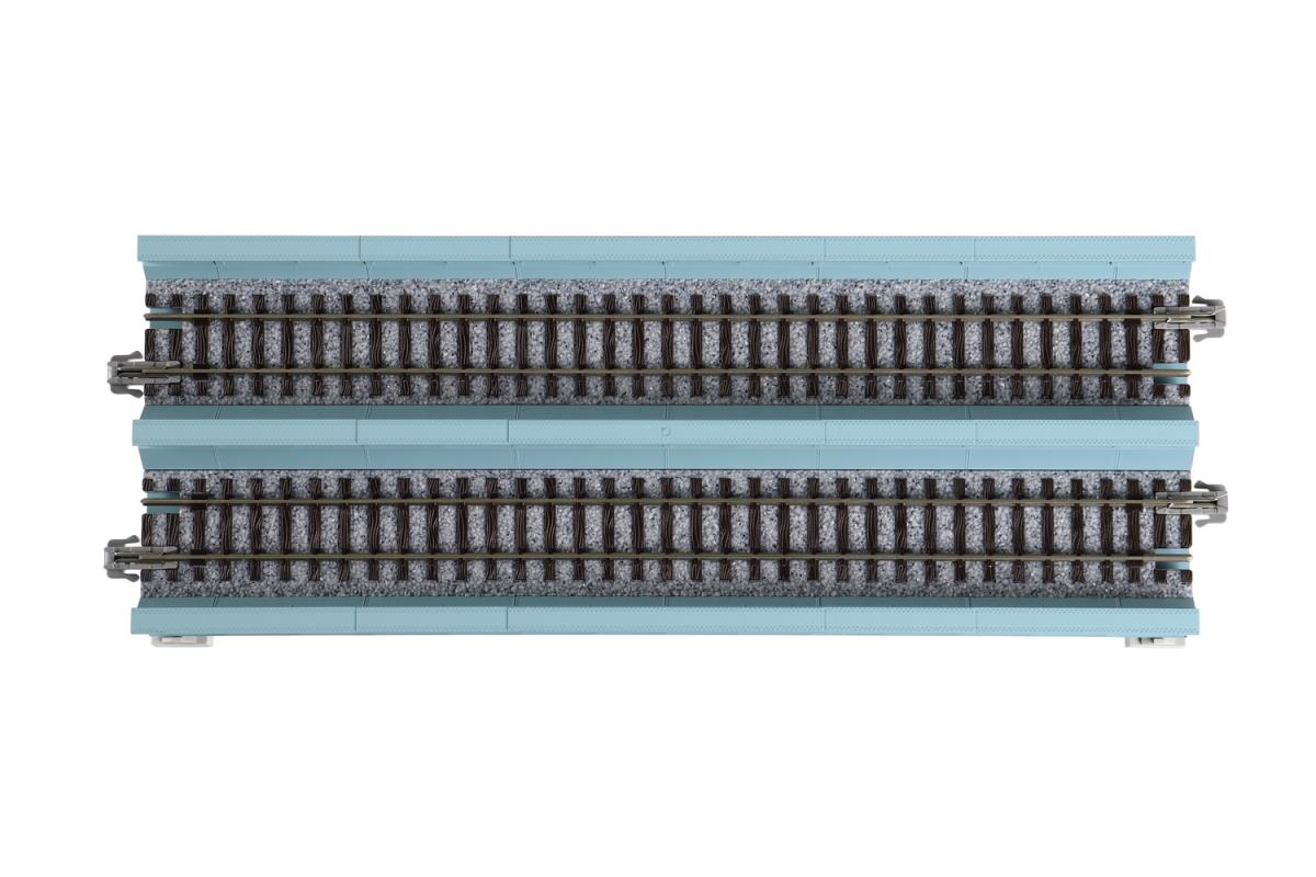 Kato (Unitrack) Unitrack (WS186T) Dual Straight Plate Girder Bridge Blue K20-455