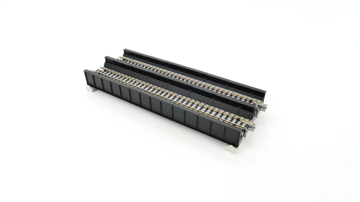 Kato (Unitrack) Unitrack (WS186T) Dual Straight Plate Girder Bridge Black K20-458