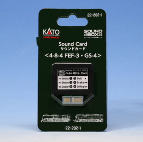 Kato (Unitrack) American Heavy Steam (FEF-3/GS-4) Sound Card K22-202-1