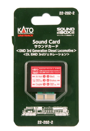 Kato (Unitrack) American Diesel (EMD 3rd Gen) Sound Card K22-202-2