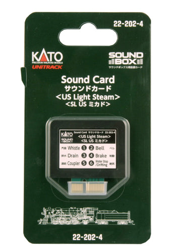Kato (Unitrack) American Light Steam Sound Card K22-202-4