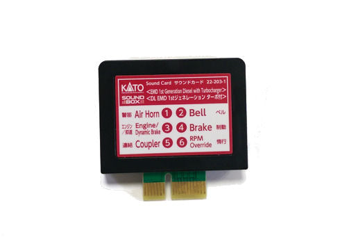 Kato (Unitrack) American Diesel (EMD 1st Gen w/Turbo) Sound Card K22-203-1