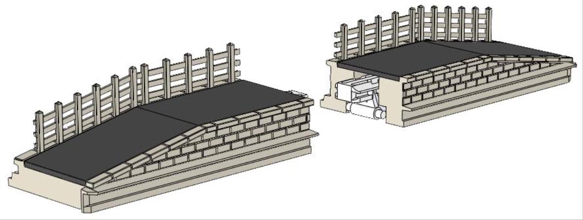 Kato (Unitrack) Local Line Platform Ramp (Pre-Built) K23-135