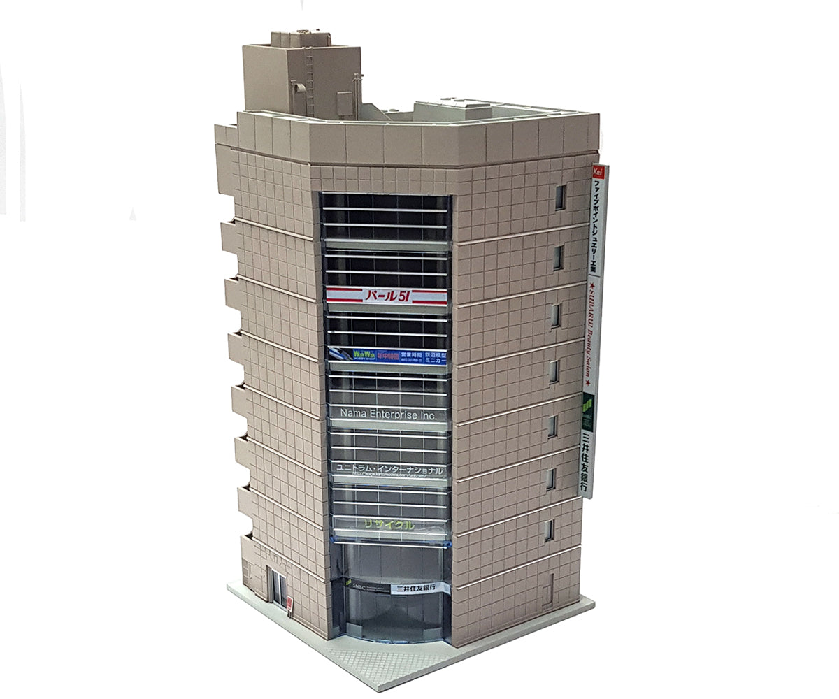 Kato (Unitrack) Diotown 8 Floor Corner Office Block Grey (Pre-Built) K23-436