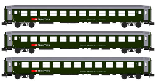Kato (Europe) SBB RIC Coach Set B (3) IV K23012