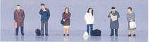 Kato (Japan) Japanese Standing Passengers (6) Figure Set K24-204