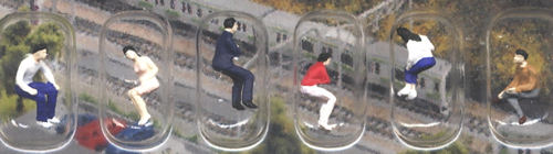 Kato (Japan) Japanese Seated Passengers (6) Figure Set K24-206
