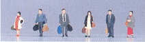 Kato (Japan) Japanese Walking Passengers (6) Figure Set K24-207