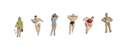 Kato (Japan) Japanese Sun Bathers (6) Figure Set K24-218