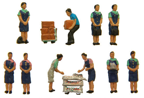 Kato (Japan) Japanese Sleeper Staff (4) Figure Set K24-277