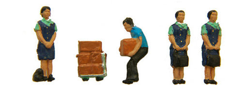 Kato (Japan) Japanese Female Train Attendants (6) Figure Set K24-279