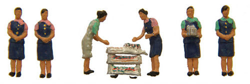 Kato (Japan) Japanese Female Train Attendants (6) Figure Set K24-280