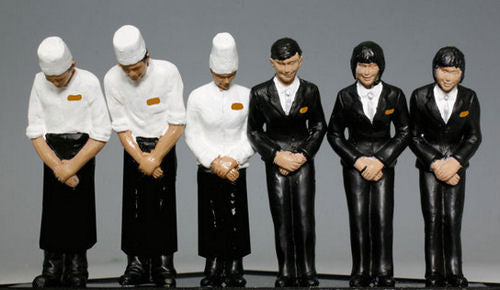 Kato (Japan) Japanese Twilight Express Staff (6) Figure Set K24-282