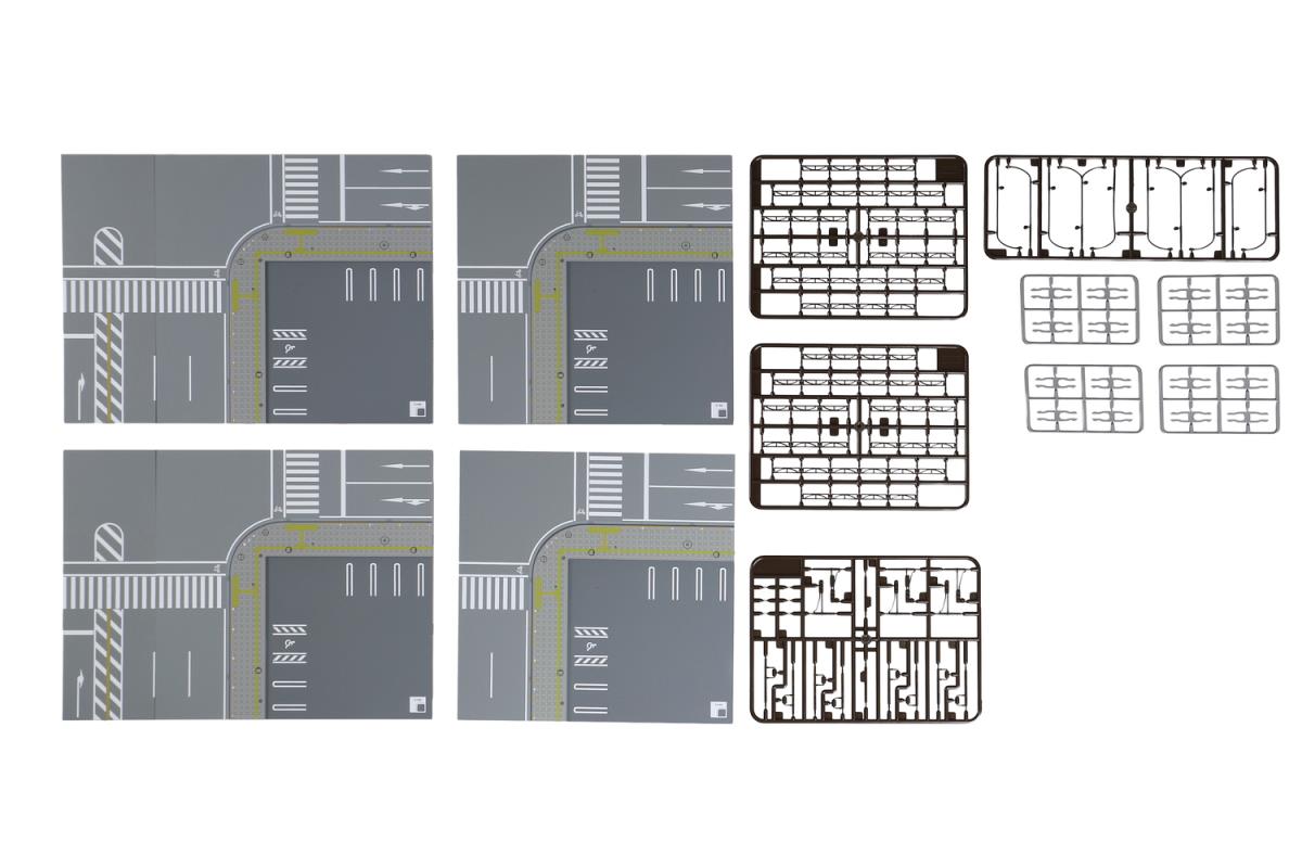Kato (Unitram) Unitram Four Way Street Intersection Set K40-823