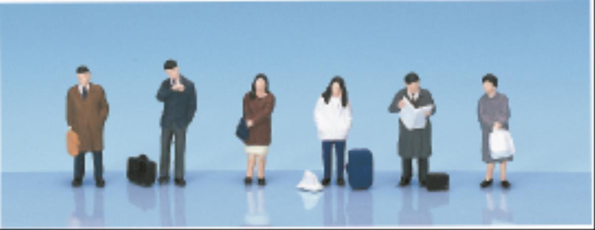 Kato (Japan) Japanese Standing Passengers (6) Figure Set K6-512