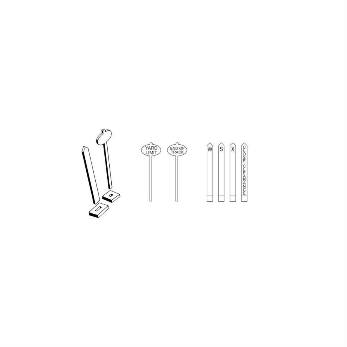 Kadee Whistle Post & Yard Limit Marker (6) KDE426