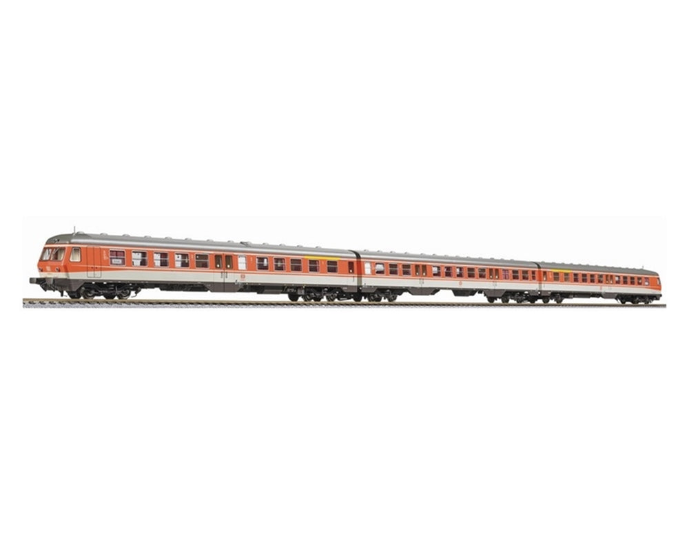 Liliput Diesel railcar, BR 614/914, blood orange/grey, 3-units, DB, era IV L133169