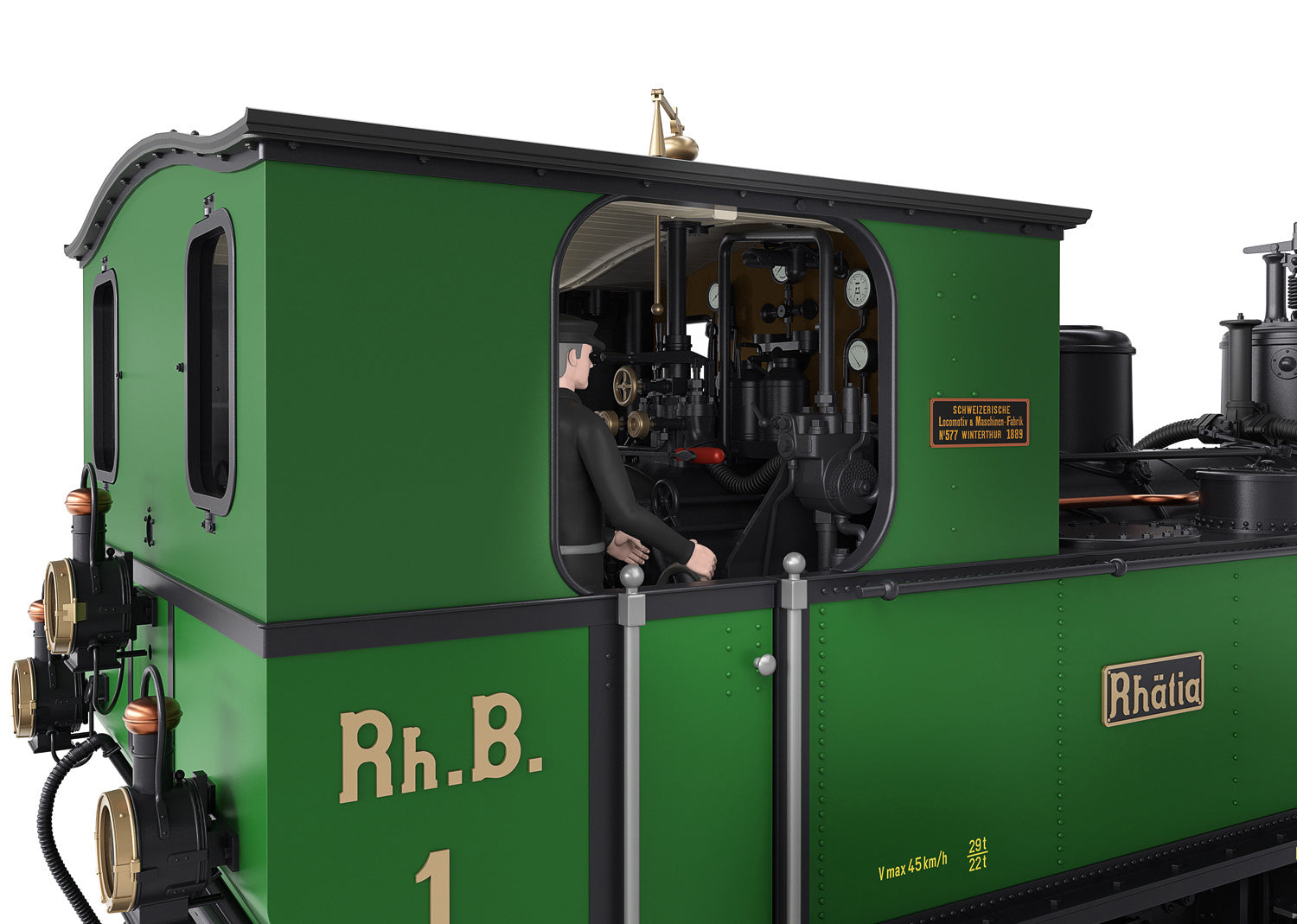LGB RhB Metal Steam Loco G 3/4 Rhatia L26273