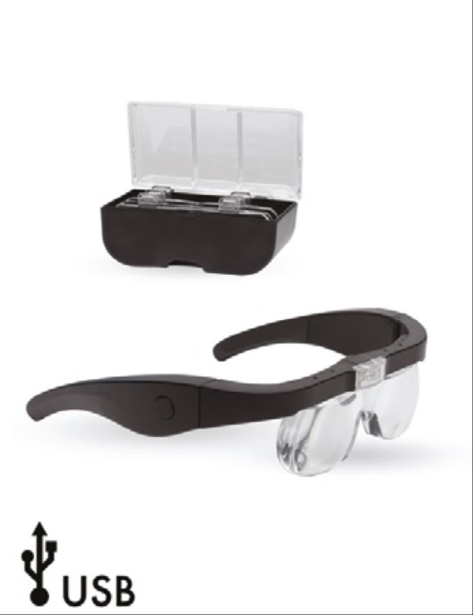 Lightcraft Pro LED Magnifier Glasses with 4 Lenses LC1790USB