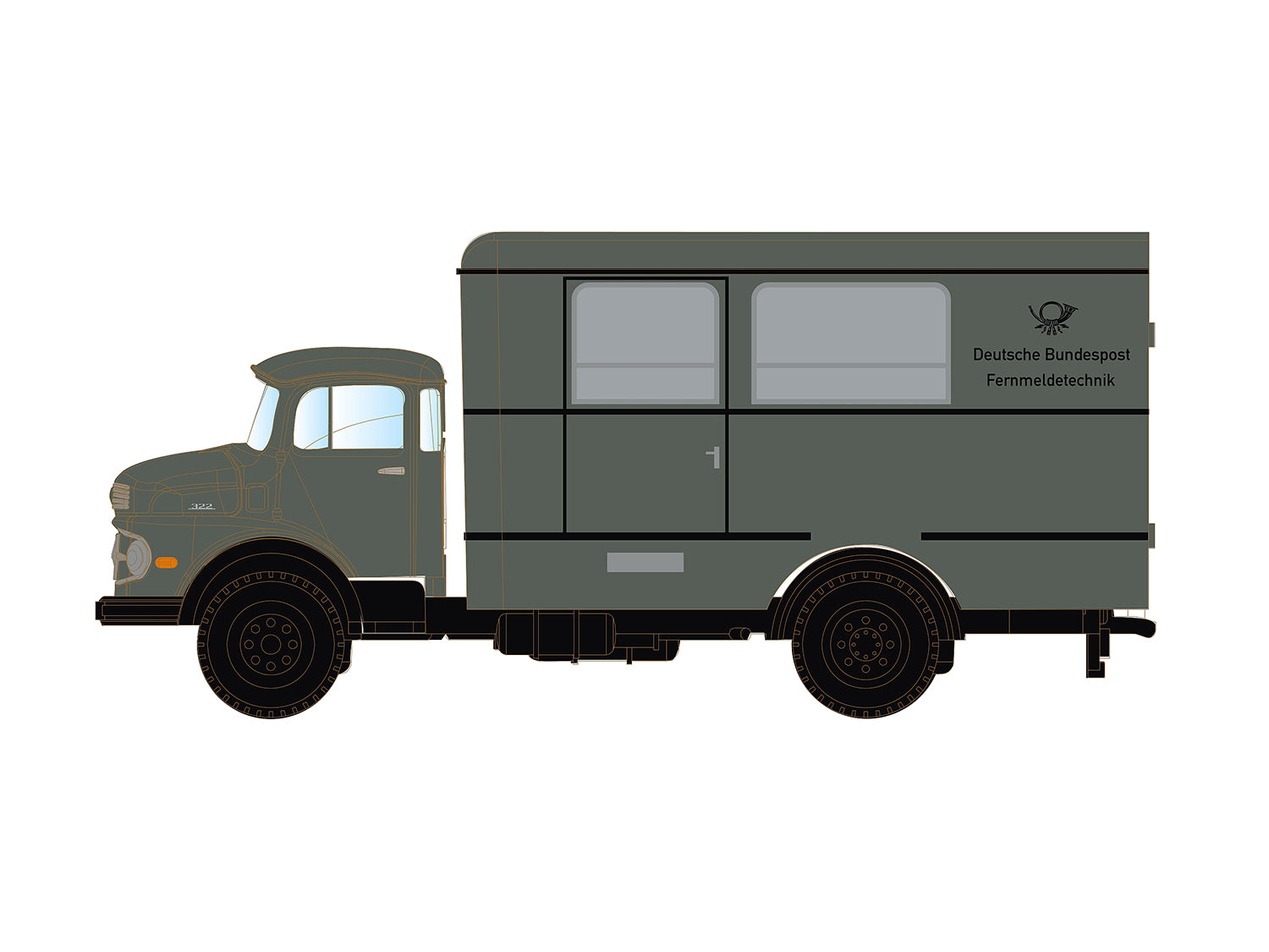 miNis Mercedes Benz L322 DBP Fernmeldetechnik LKLC3468