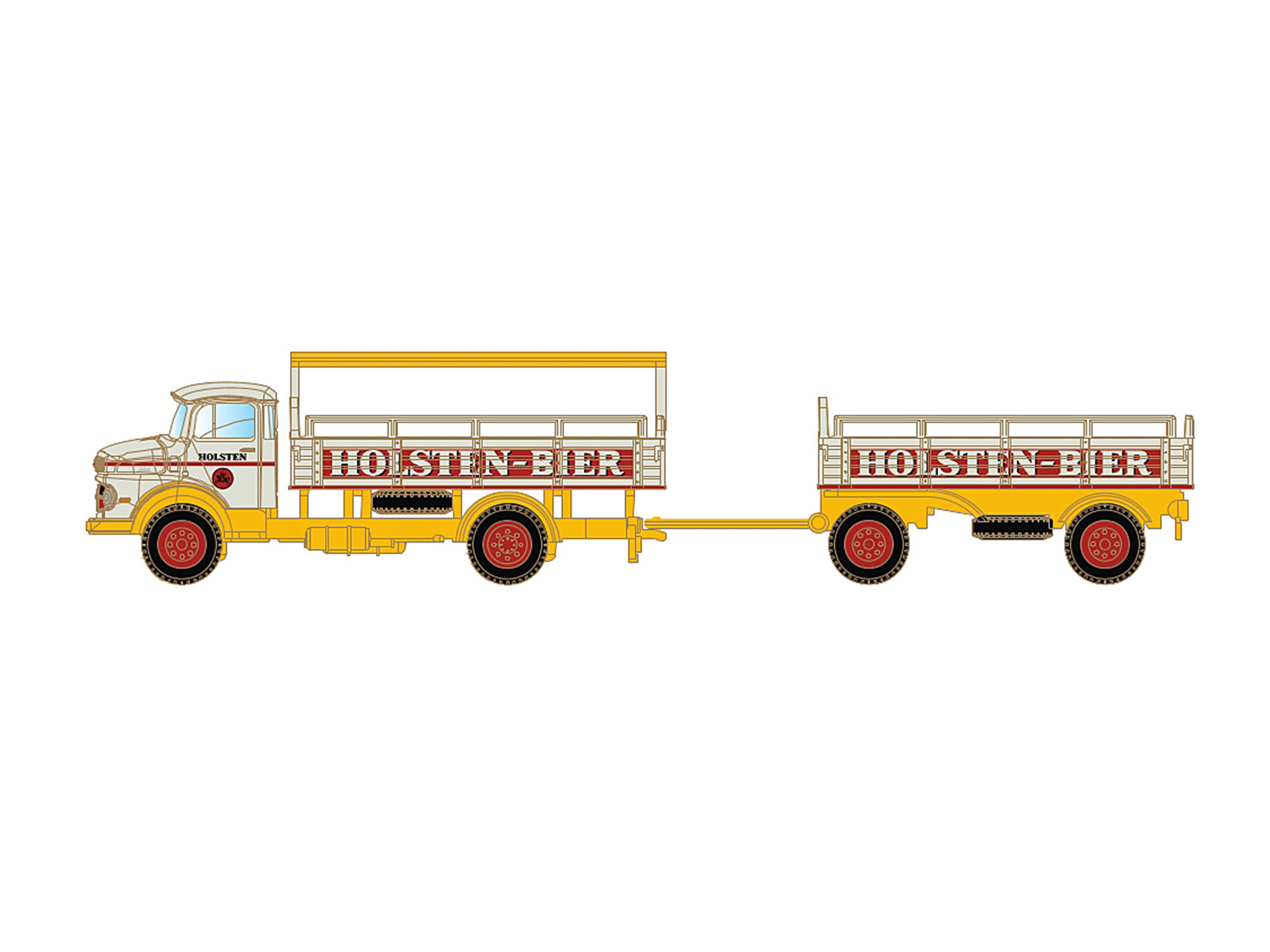 miNis Mercedes Benz L322/Trailer Holsten Bier LKLC3469