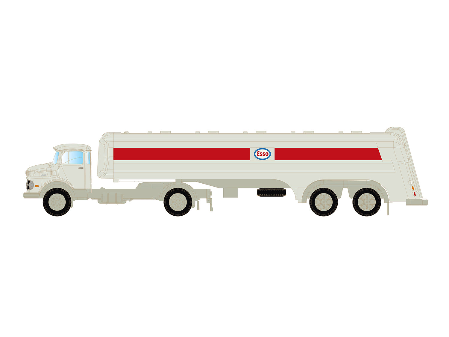 miNis Mercedes Benz L322/Tank Trailer Esso LKLC3474