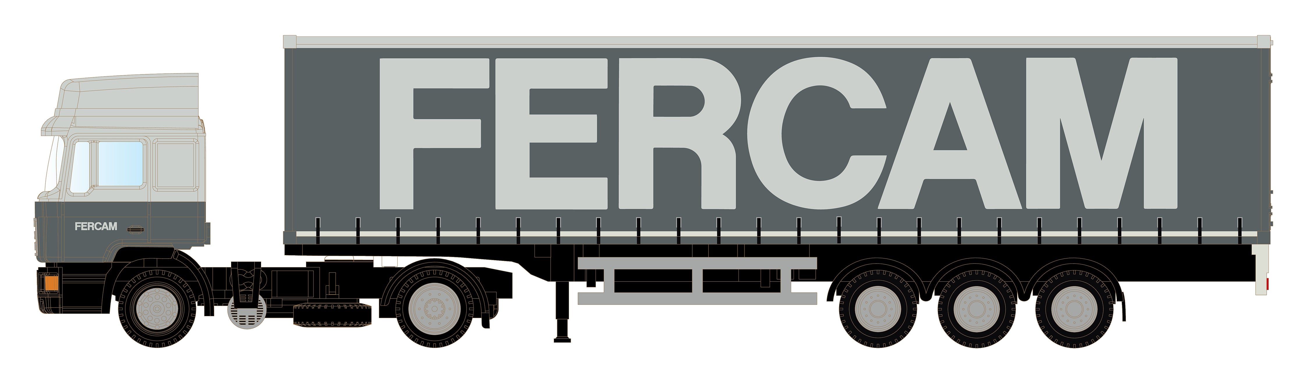 miNis MAN F90 Tractor & Trailer Fercam LKLC4070