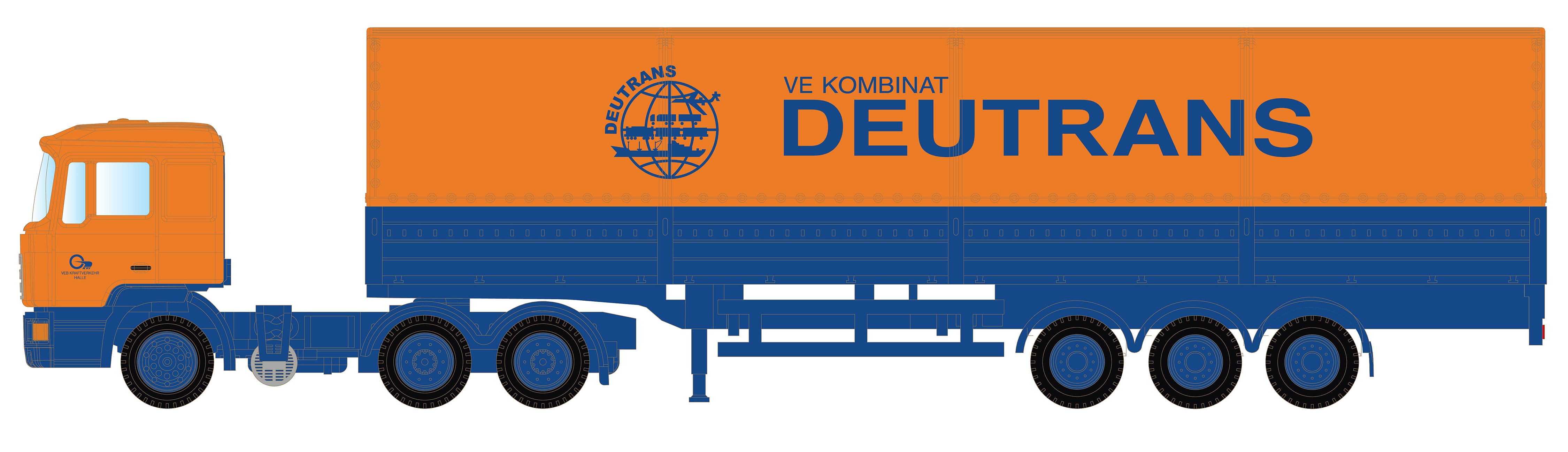 miNis MAN F90 Tractor & Trailer Deutrans LKLC4072