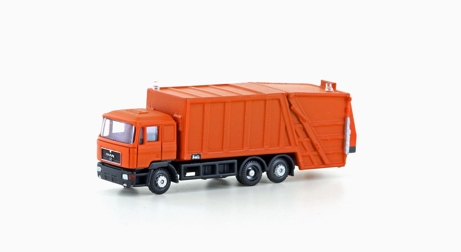 miNis MAN F90 Rubbish Truck Orange LKLC4660