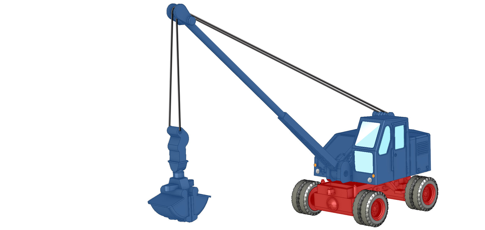 miNis Fuchs F301 Crane Blue w/Telescopic Arm & Grab LKLC4702