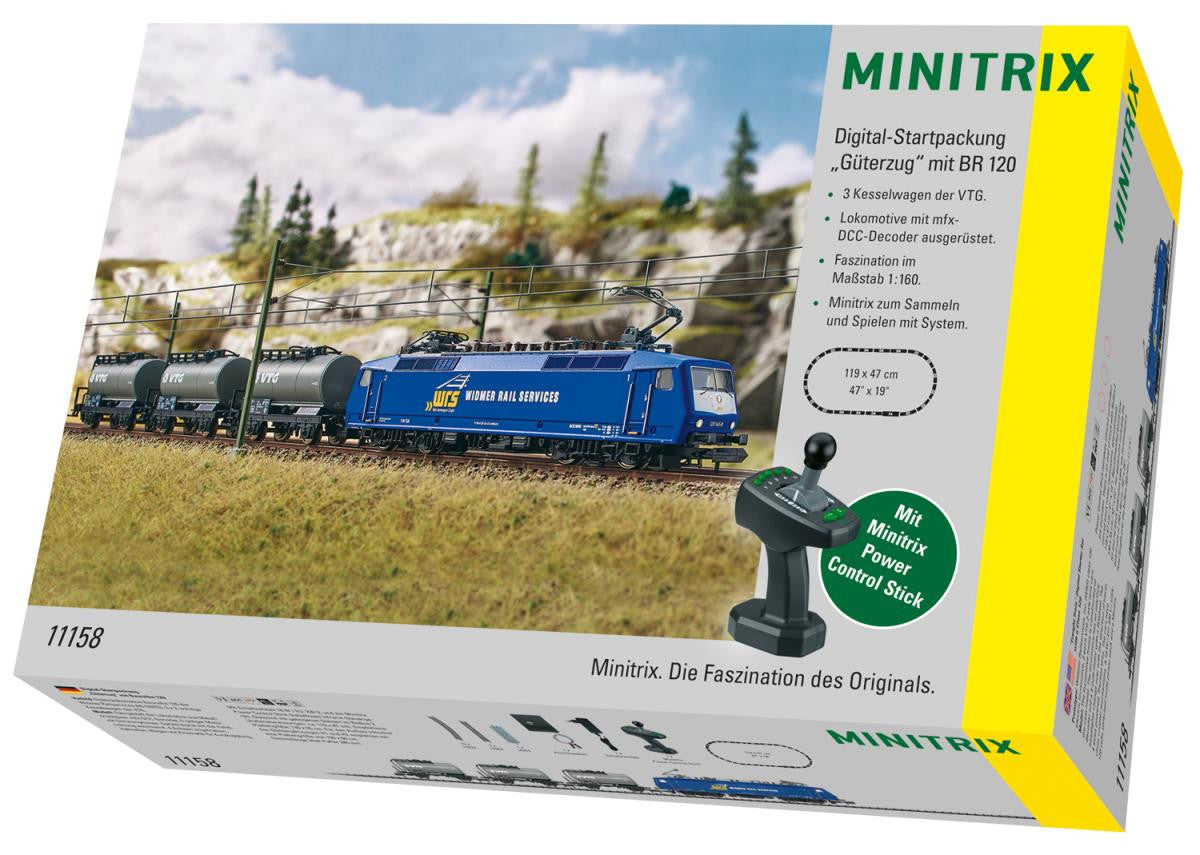 Minitrix WRS BR120 Electric Freight Starter Set VI (DCC-Fitted) M11158 - N Gauge