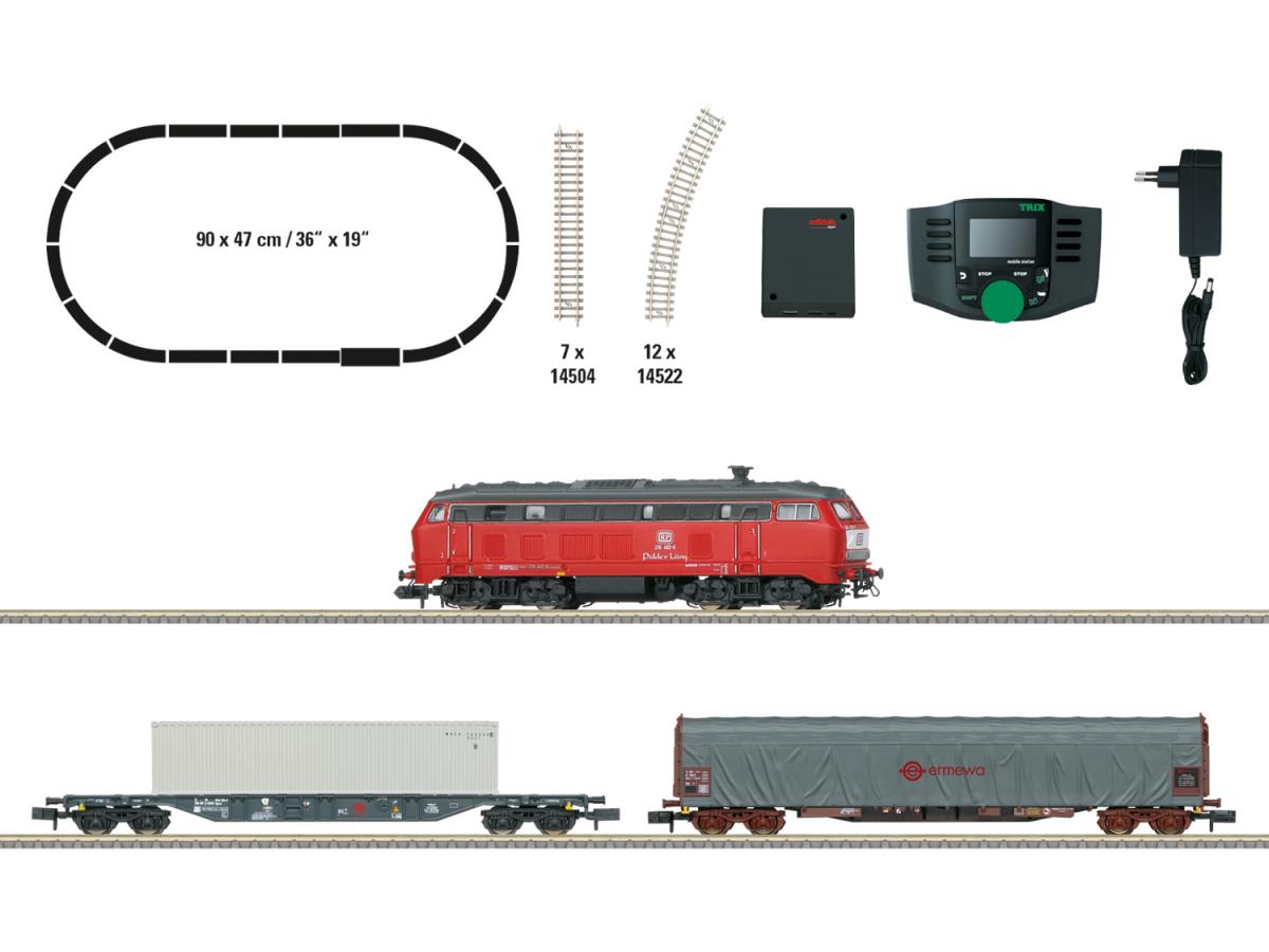 Minitrix RP BR218 Diesel Freight Starter Set VI (DCC-Sound) M11161