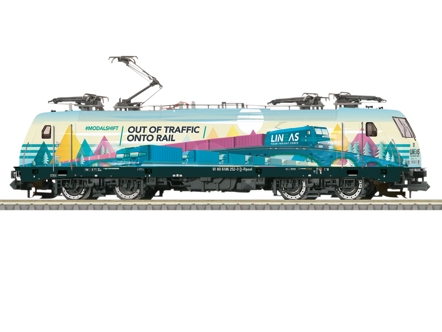 Minitrix Railpool/Lineas BR186 252-3 Electric Loco VI (DCC-Sound) M16877