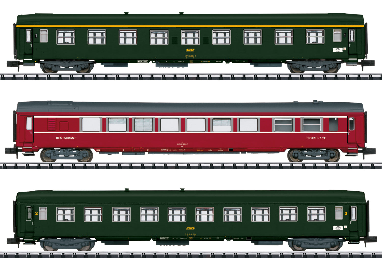 Minitrix SNCF Nizza-Paris Express Coach Set (3) IV M18219