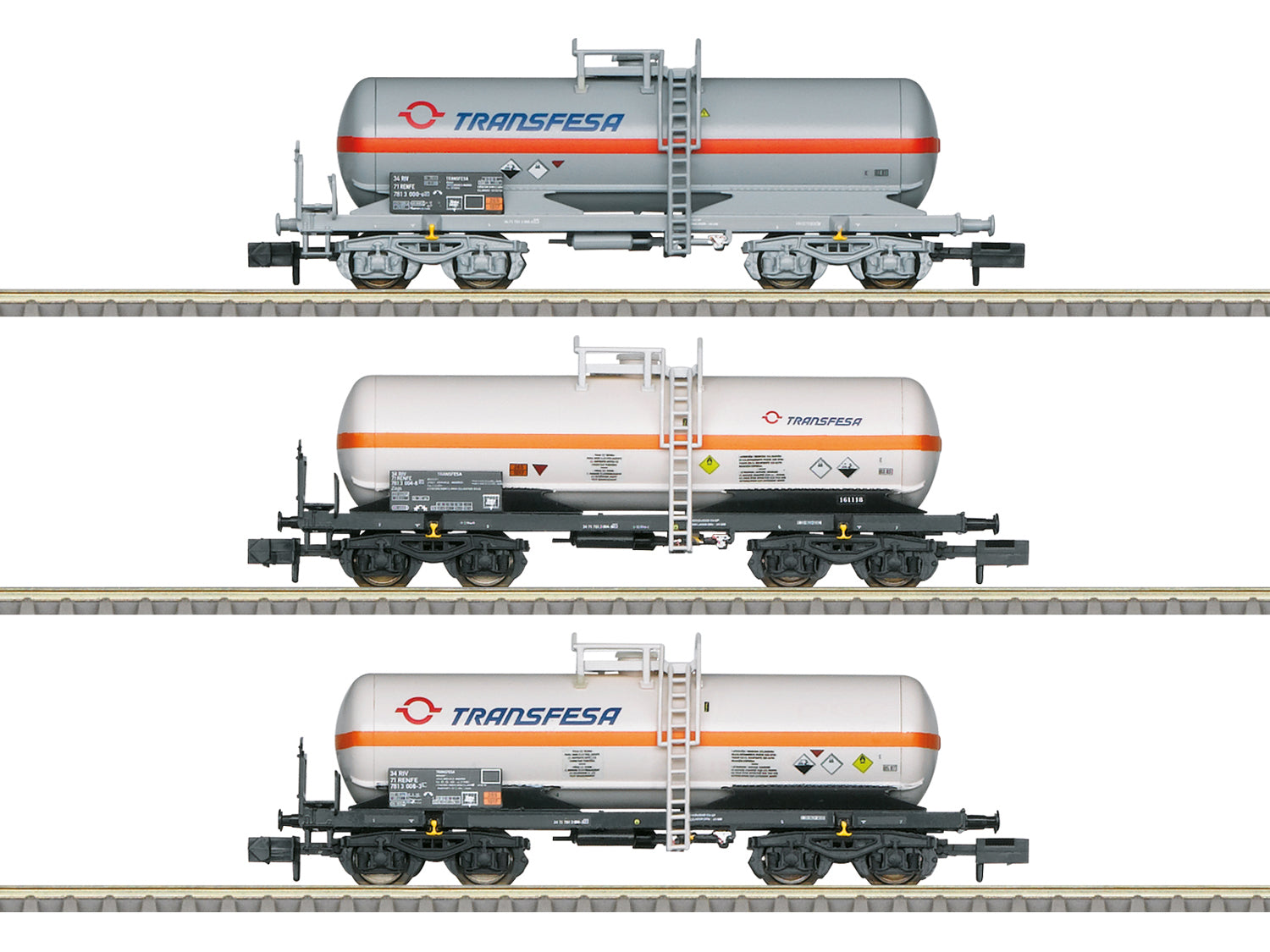 Minitrix Transfesa Bogie Tank Wagon Set (3) VI M18267