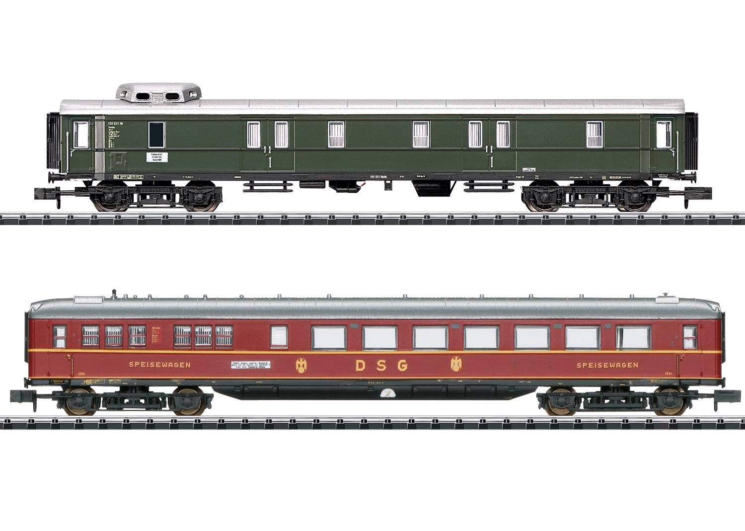 Minitrix DB D96 WR4u/Pw4u-37 Express Coach Set (2) III M18286