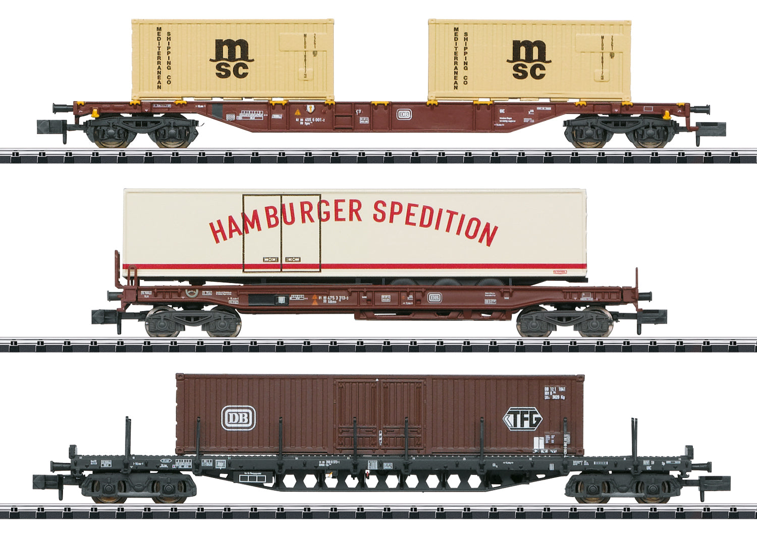 Minitrix DB Container Service Wagon Set (3) IV M18702