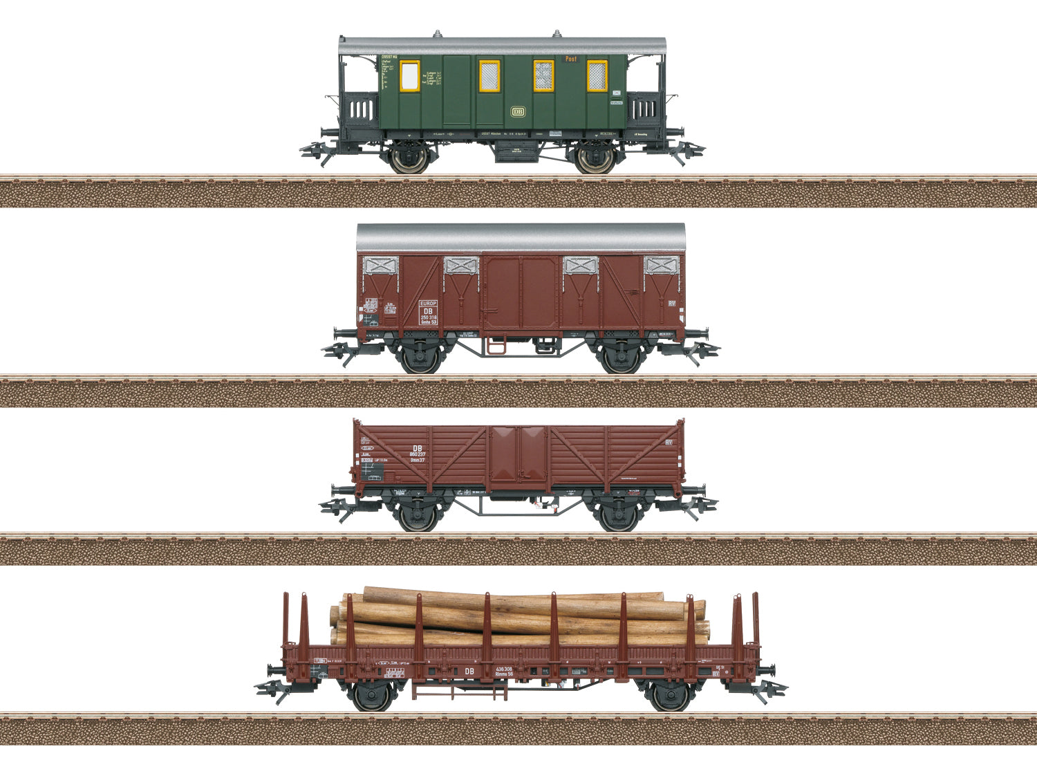 Trix DB Branch Line Freight Wagon Set (4) III M24140