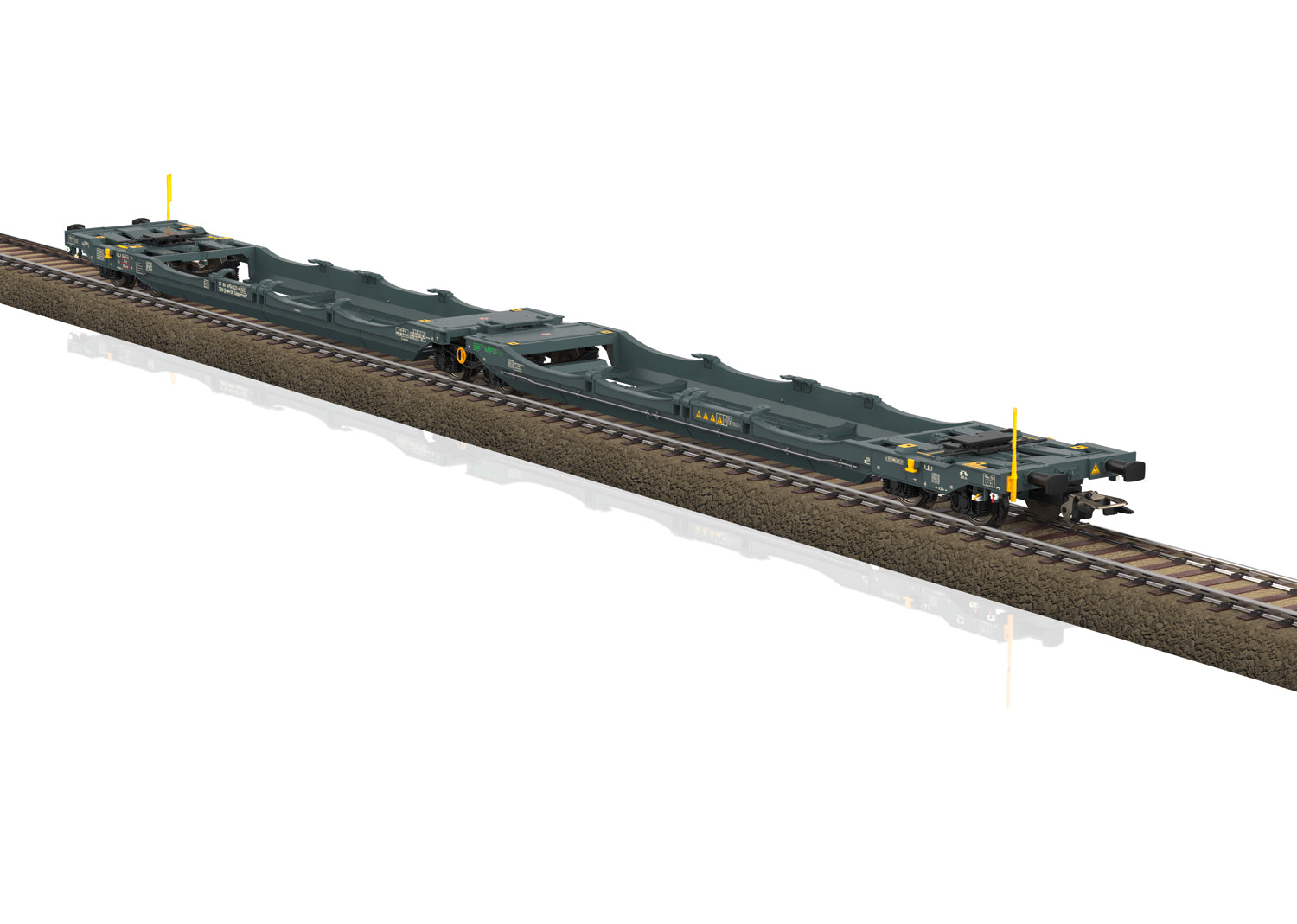 Trix MFD Rail Sdggmrss Dbl Flat Wagon MARS Logistics Load VI M24472