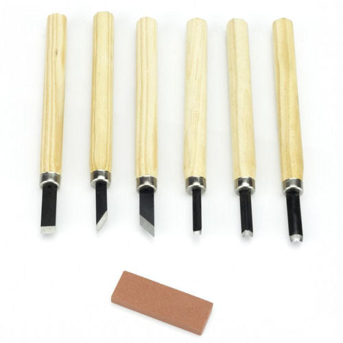 Modelcraft 6pc Wood Carver Set & Sharpening Stone MCPCT1006