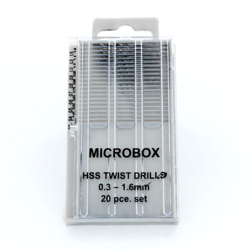 Modelcraft Microbox Drill Set (20) 0.3-1.6mm MCPDR4001