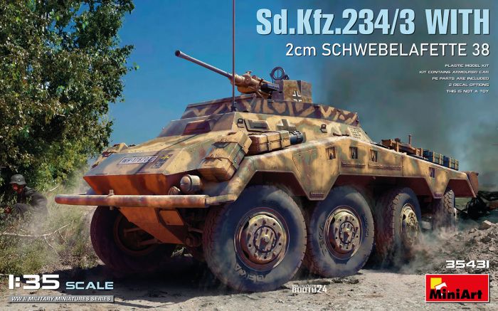 Miniart 1:35 - Sd.Kfz.234/3 w/ 2cm Schwebelafette 38