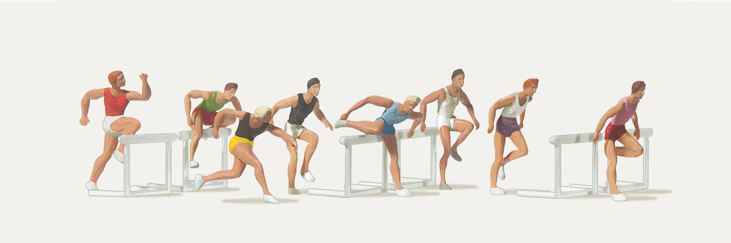 Merten Men Running Hurdles (8) Figure Set MRT0212485