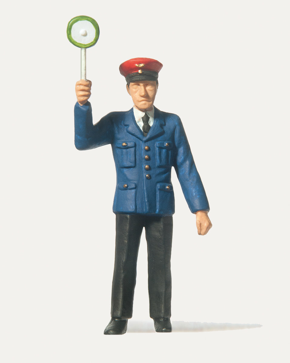 Merten Conductor with Red Signal Paddle Figure MRT0240007