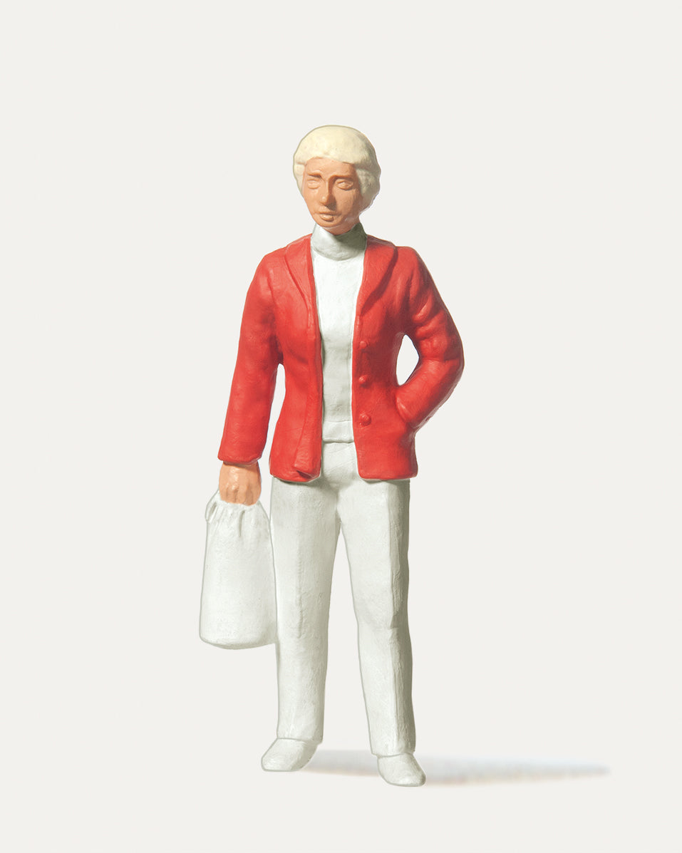 Merten Older Woman with Bag Figure MRT0240021