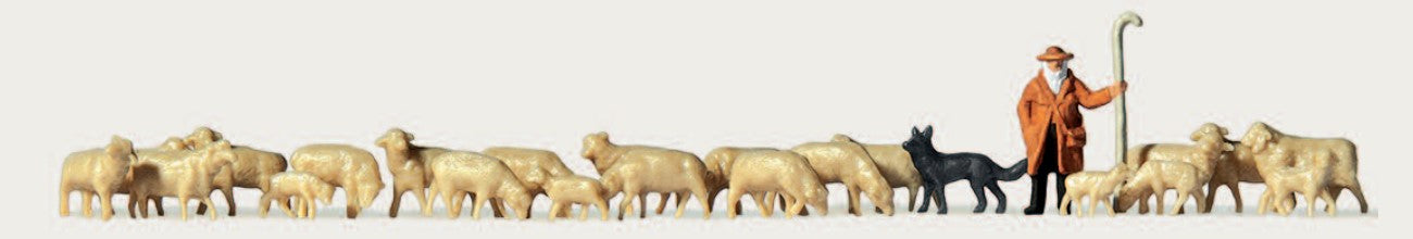 Merten Shepherd with Sheepdog & Sheep Figure Set MRT0272583