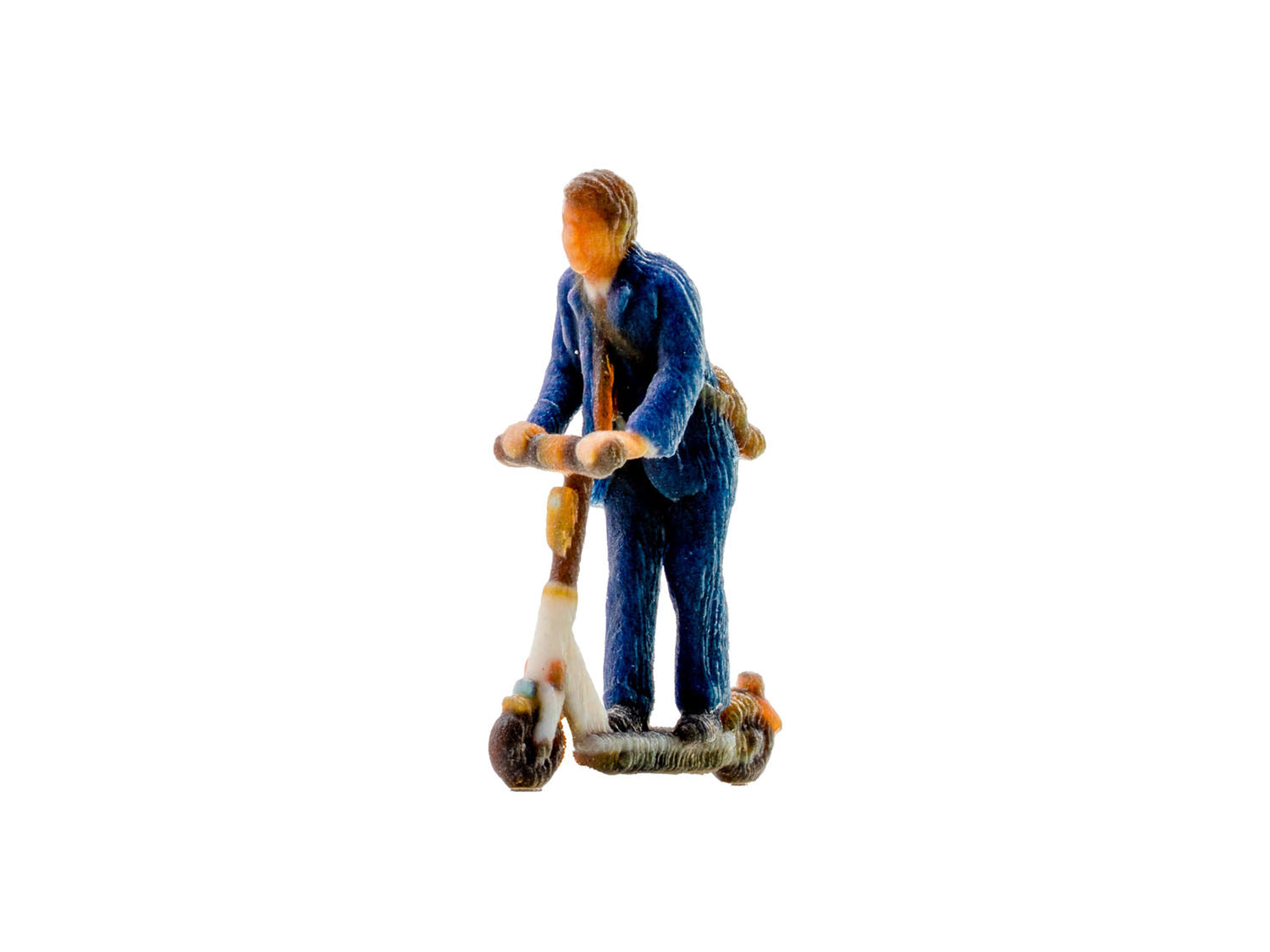 Man on E-Scooter 3D Master Figure