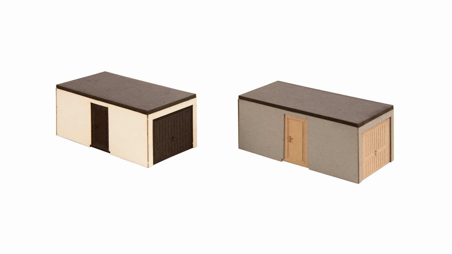 Noch Prefab Garages (2) Laser Cut Minis Kit N14677