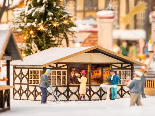 Noch Christmas Market Stall Laser Cut Minis Kit N14682